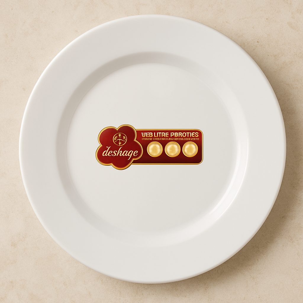 Prato de Sobremesa Melamina Gourmet Branco 20 cm