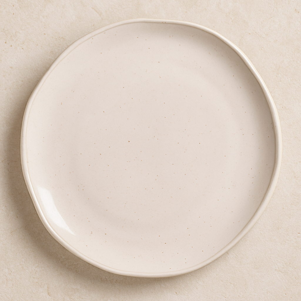 Prato Raso de Cerâmica Daily Snow Branco 25 cm