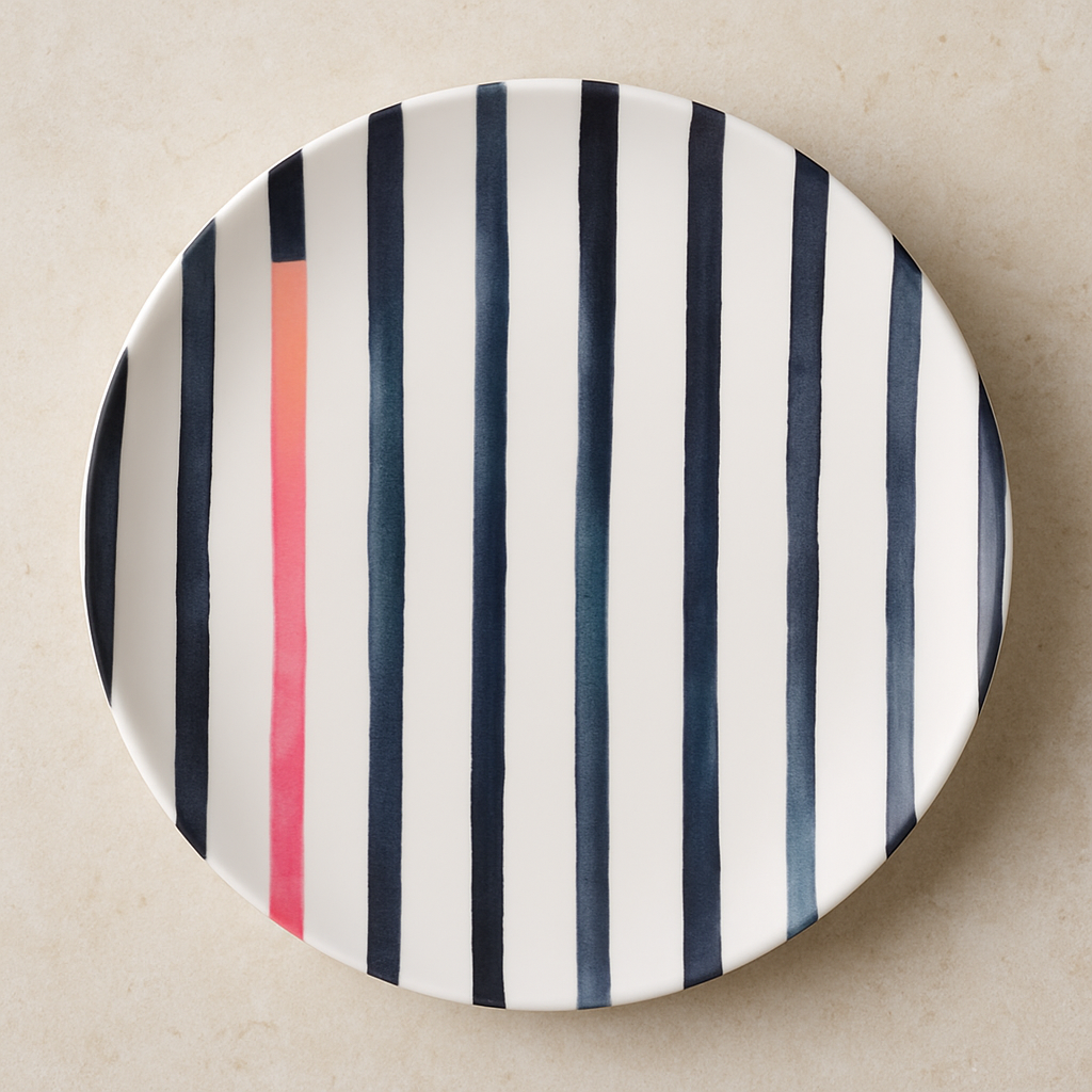 Prato de Porcelana de Sobremesa Street Branco 21 cm