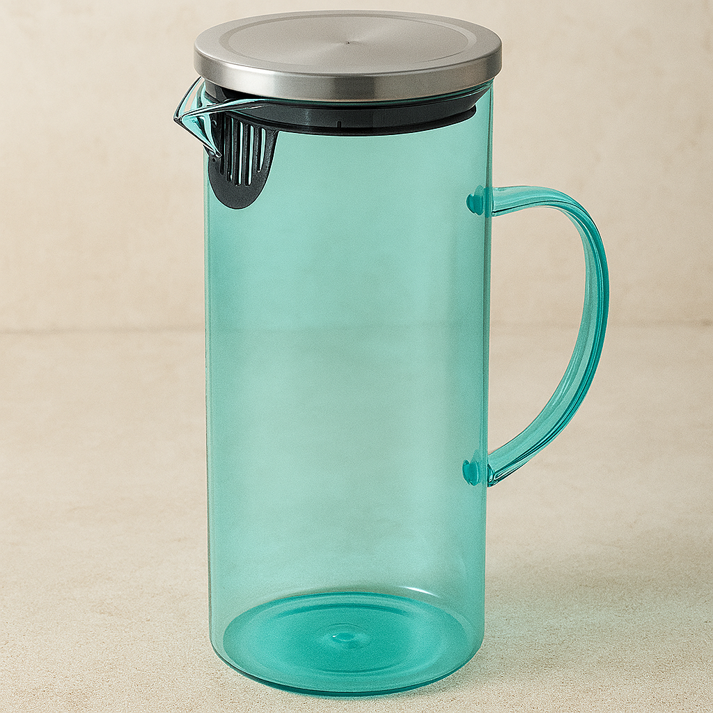 Jarra de Vidro Borossilicato Ágata Turquesa 1,8L