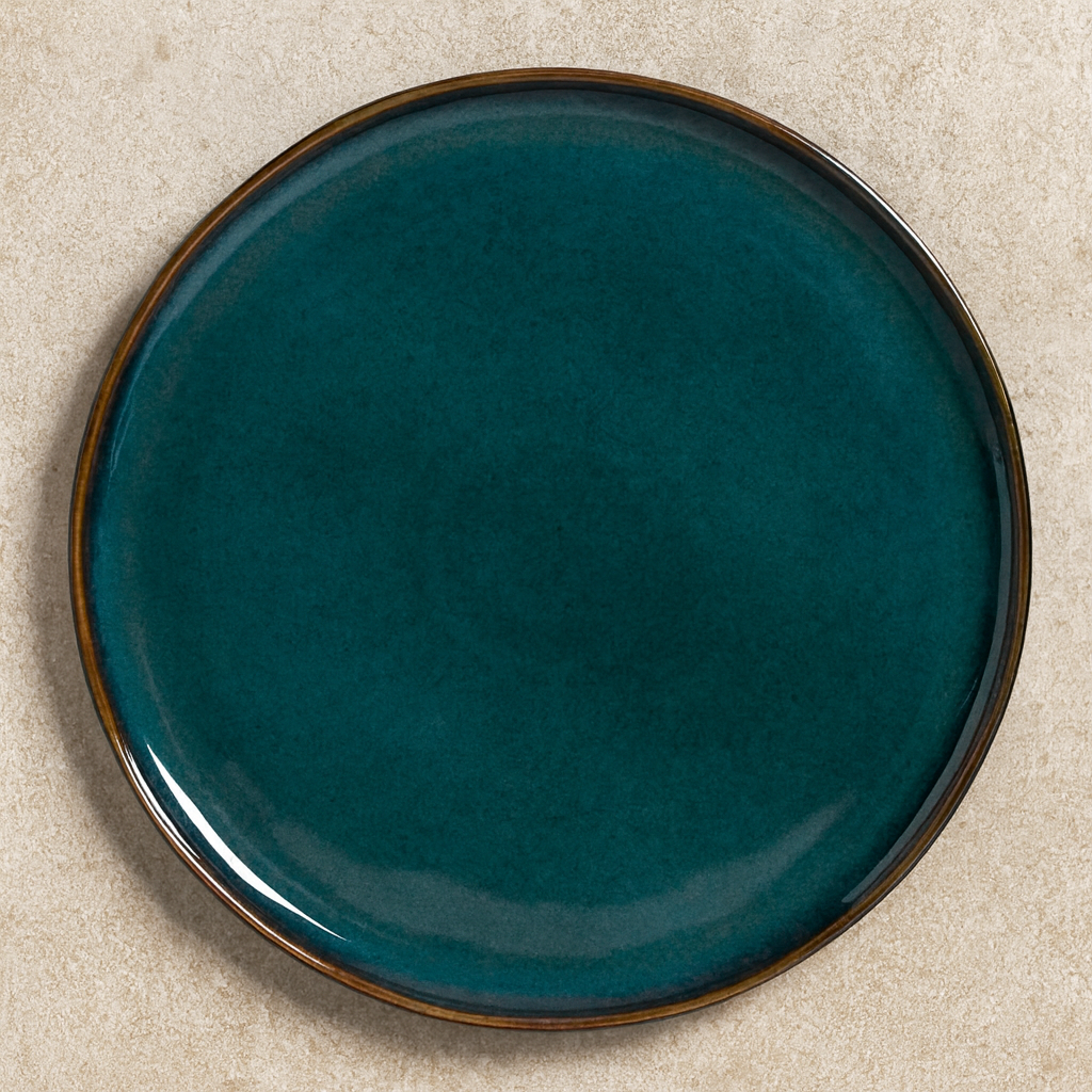 Prato de Cerâmica Raso Bio Oceano Azul 27,5 cm