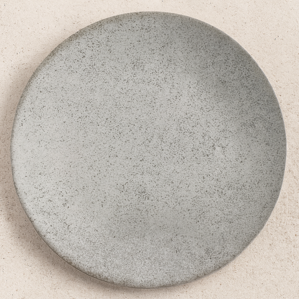 Prato de Cerâmica Raso Coup Concrete Cinza 29 cm