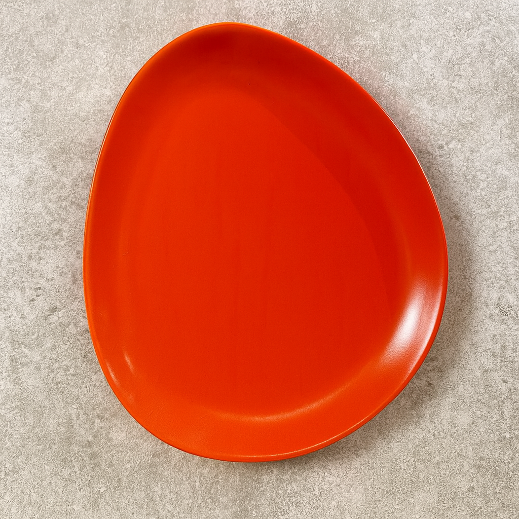 Prato de Cerâmica Raso Noli Laranja 29 cm