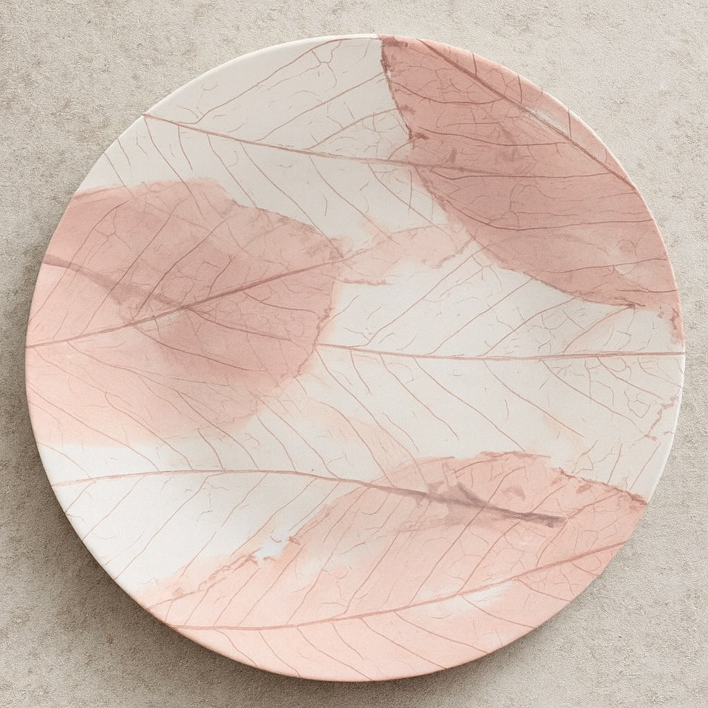 Prato de Porcelana Raso Rose 28 cm