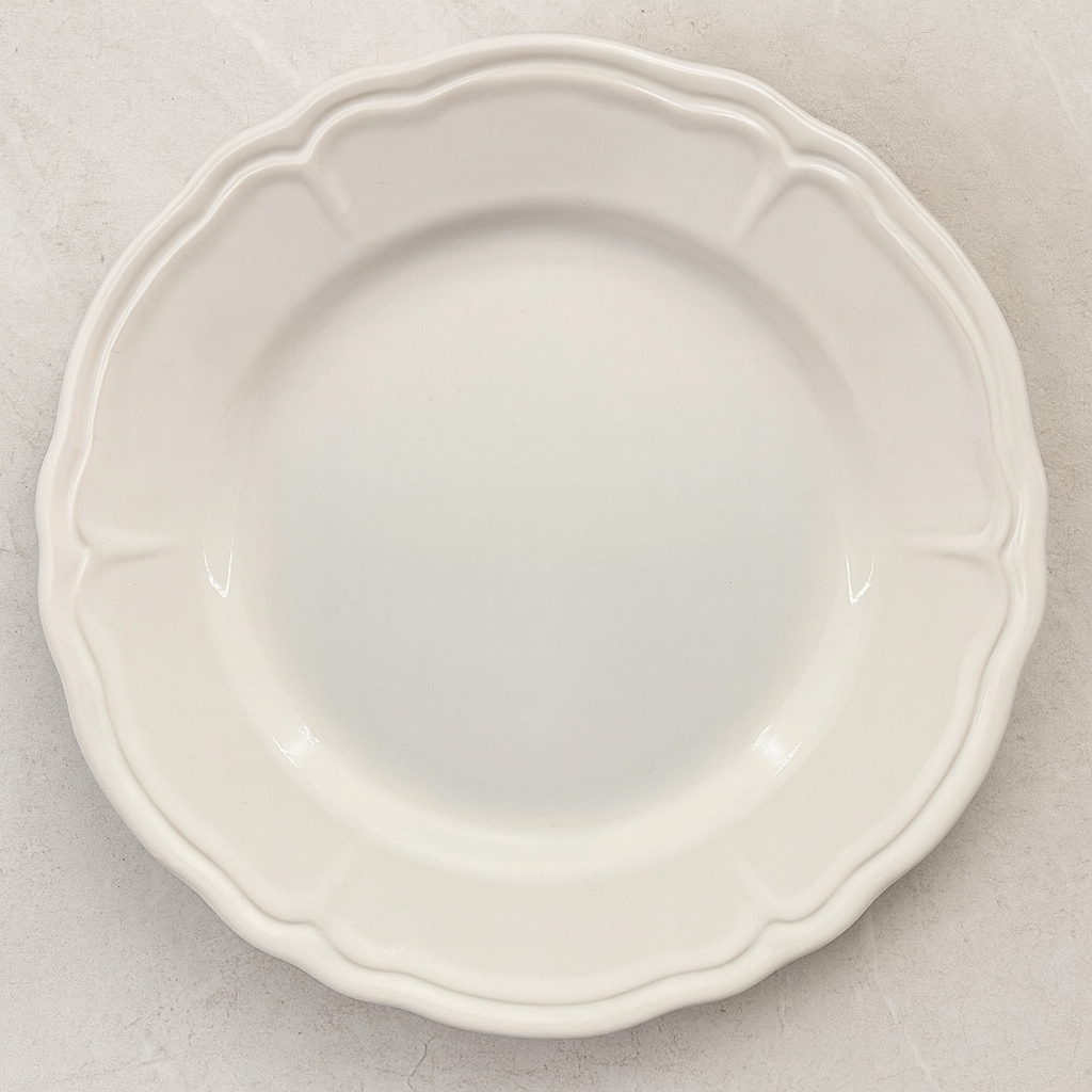 Prato de cerâmica raso Blooming branco 27 cm