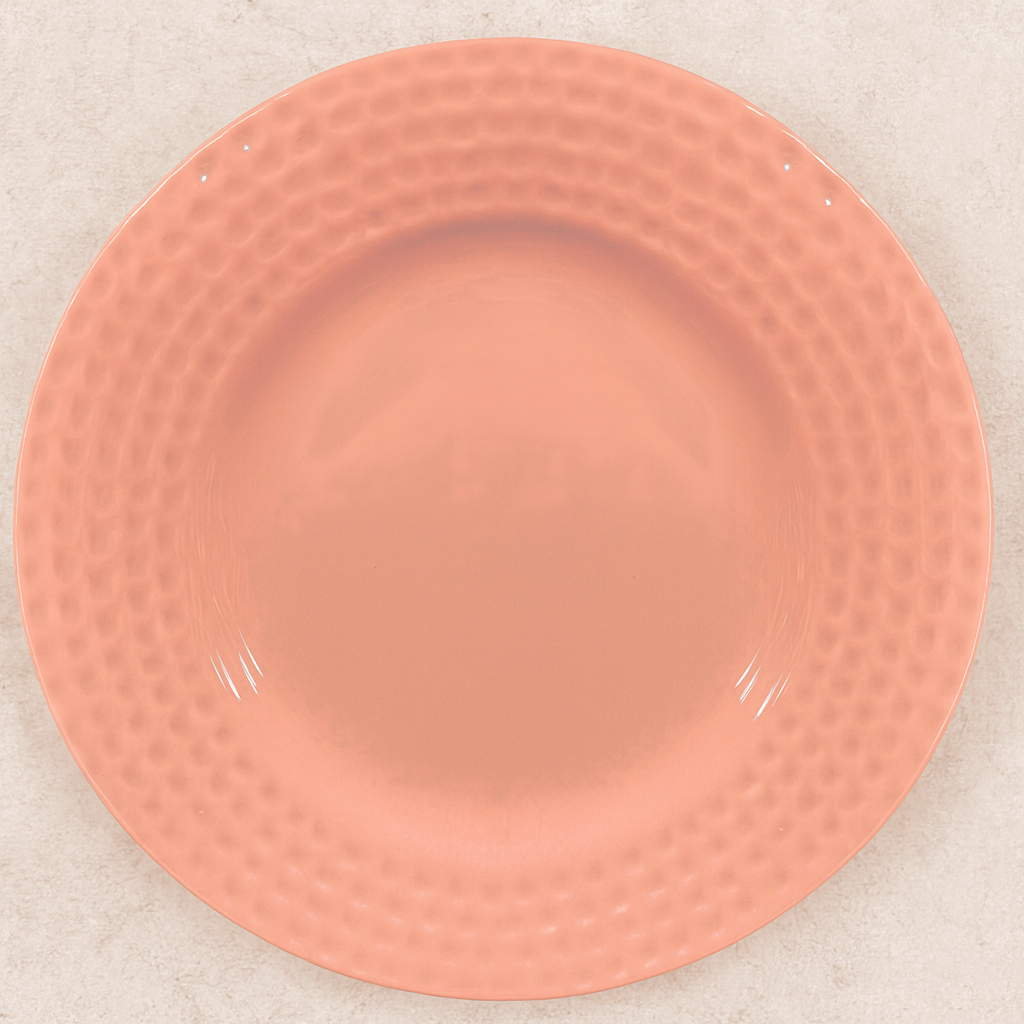 Prato de cerâmica raso Botânica rosa 28 cm