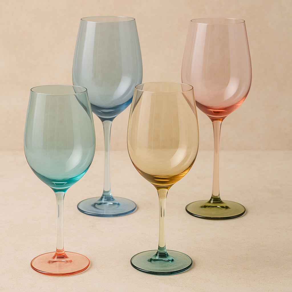Jogo de taças de vidro Burano para vinho 550 ml 04 peças