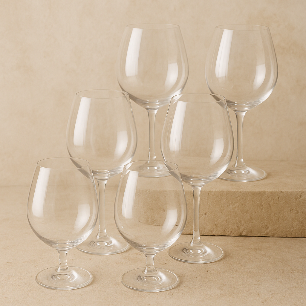 Jogo de Taças de Cristal Bohemia Bordeaux Gastro 650 ml – 6 Peças