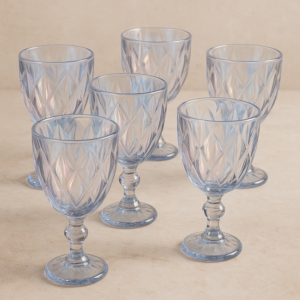 Jogo de Taças de Vidro Diamond Furta Cor 340ml