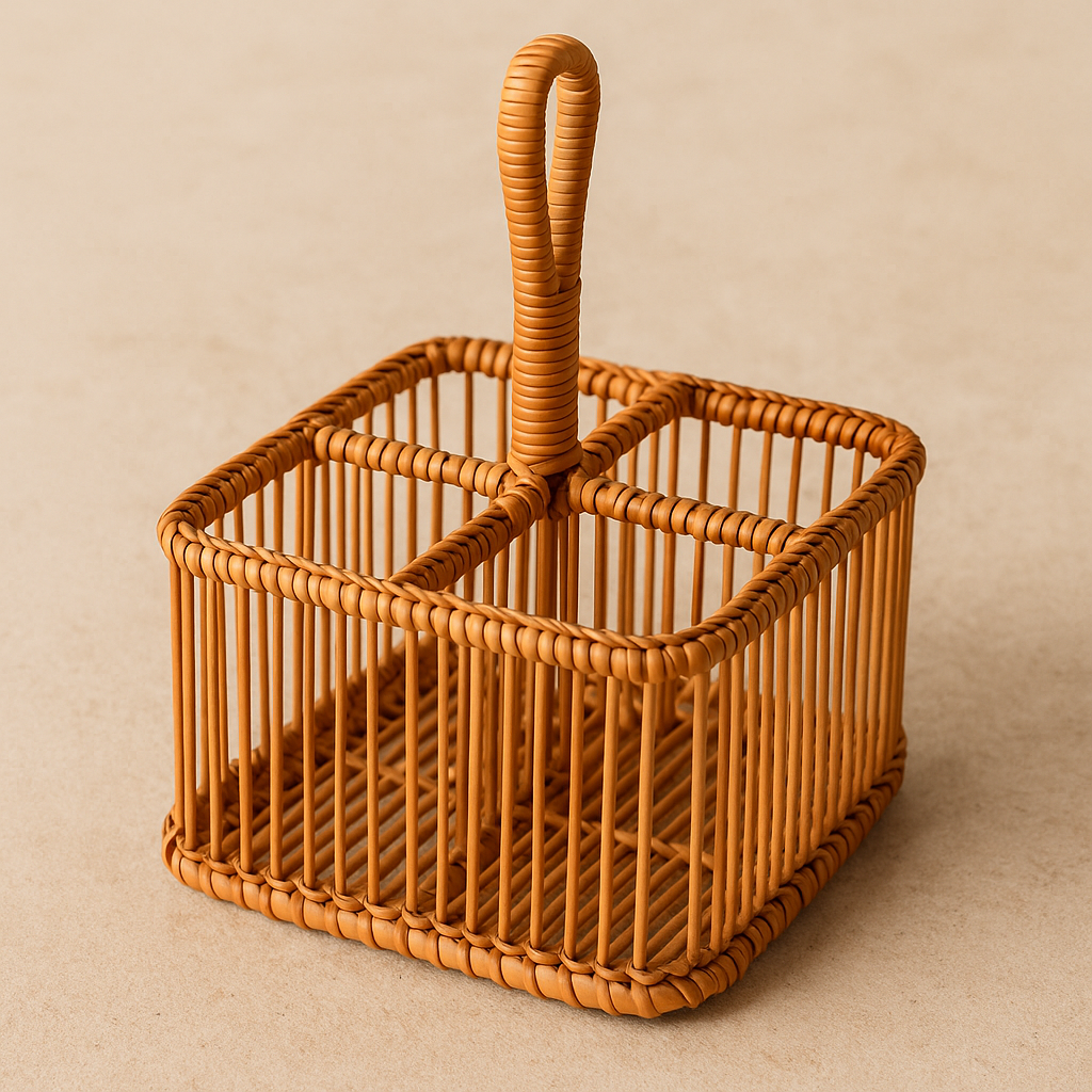 Porta Talheres de Bambu Trançado 31x21 cm – Copa e Cia