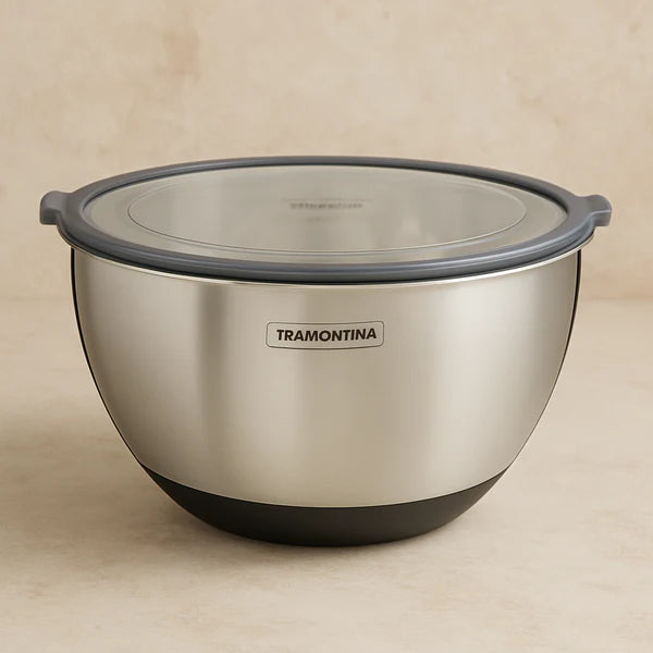 Bowl de Inox Cucina com Tampa 1,5 Litros