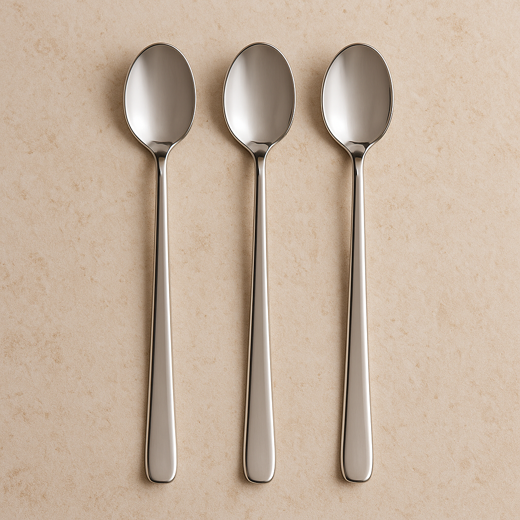 Jogo de Colheres para Refresco Beli em Inox – 3 Peças – Brinox Coza