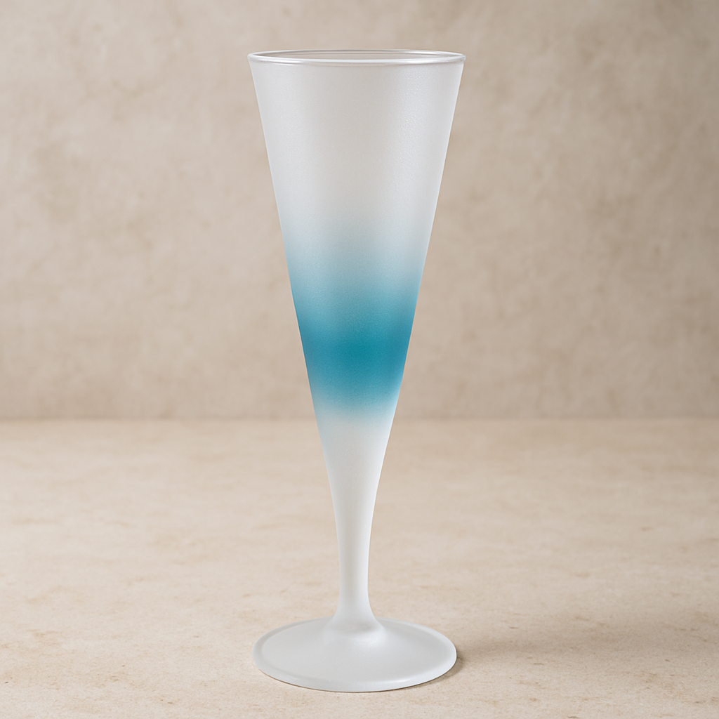 Taça de Acrílico para Champanhe Azul 200 ml