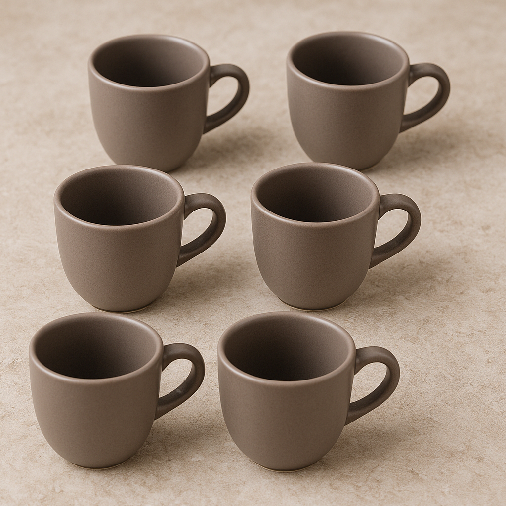 Jogo de xícaras de cerâmica para café Medina 06 peças