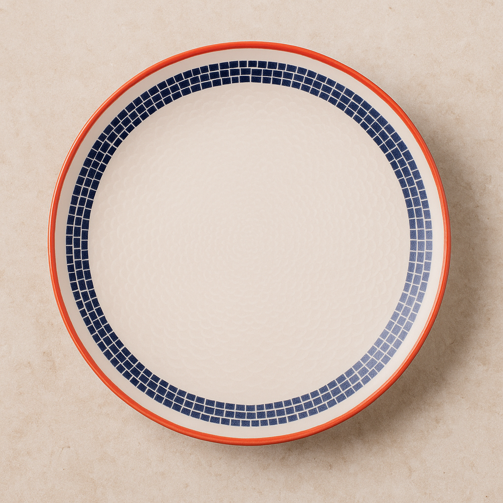 Prato de Cerâmica de Sobremesa Village Creme 20 cm