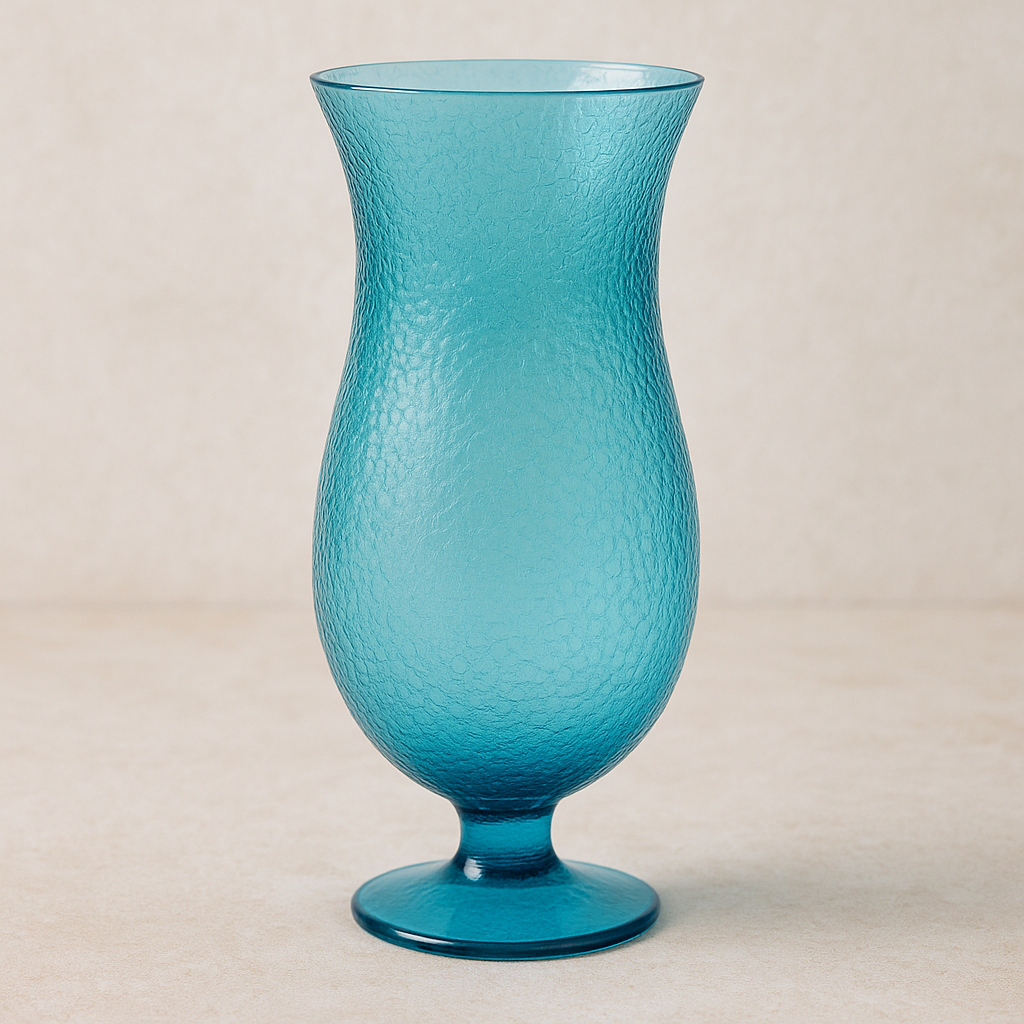 Taça de Acrílico Longa Bolhas Azul 630 ml