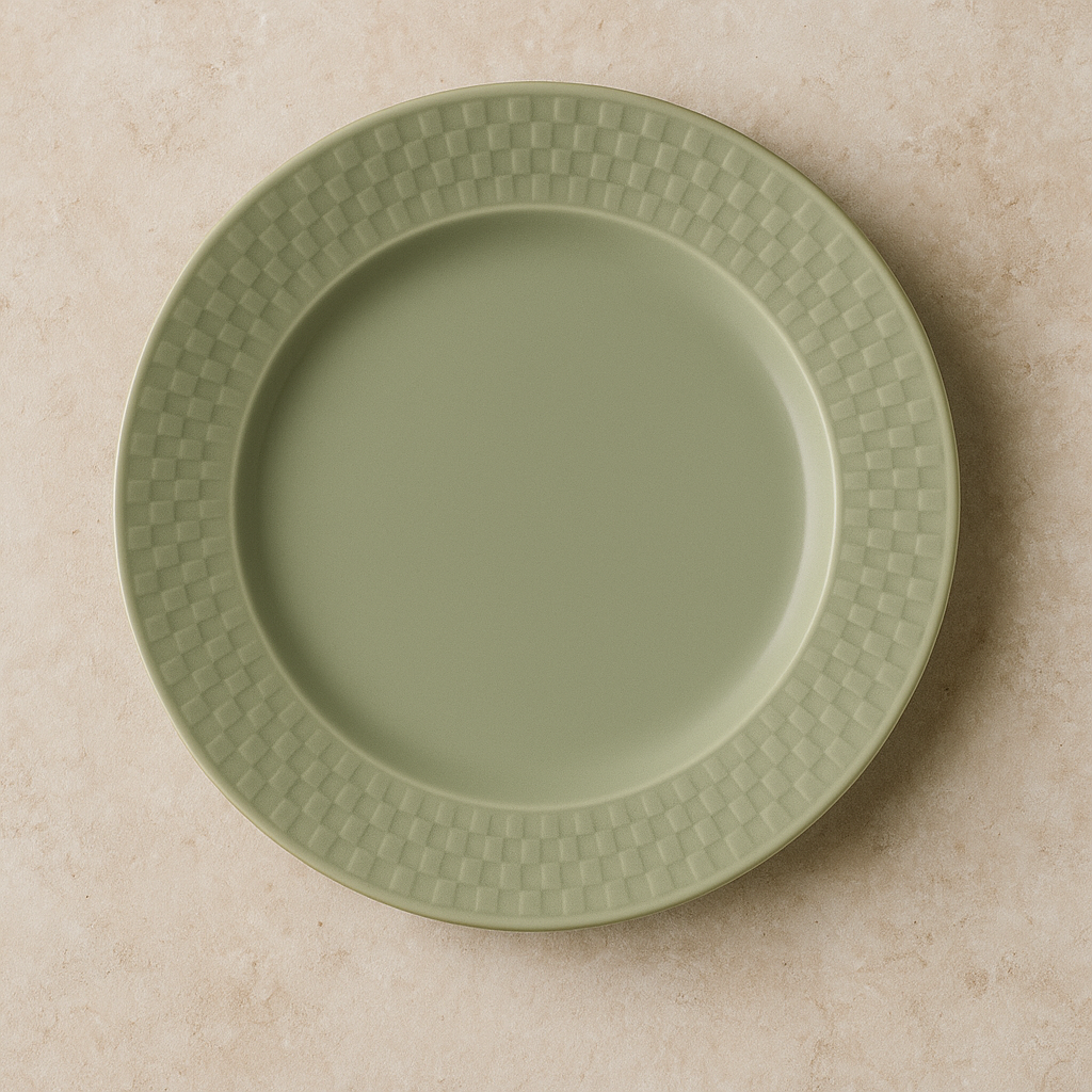 Prato de sobremesa cerâmica Botânica verde 19 cm