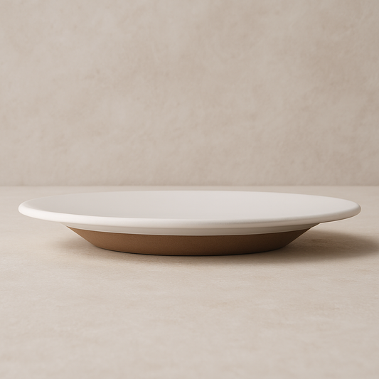 Prato de Sobremesa Melamina Gourmet Branco 20 cm