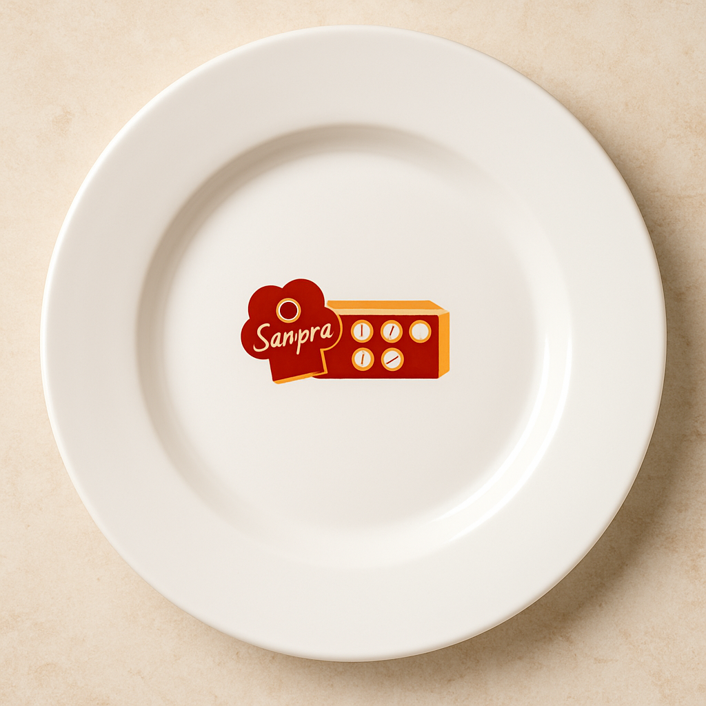 Prato de Sobremesa Melamina Gourmet Branco 20 cm