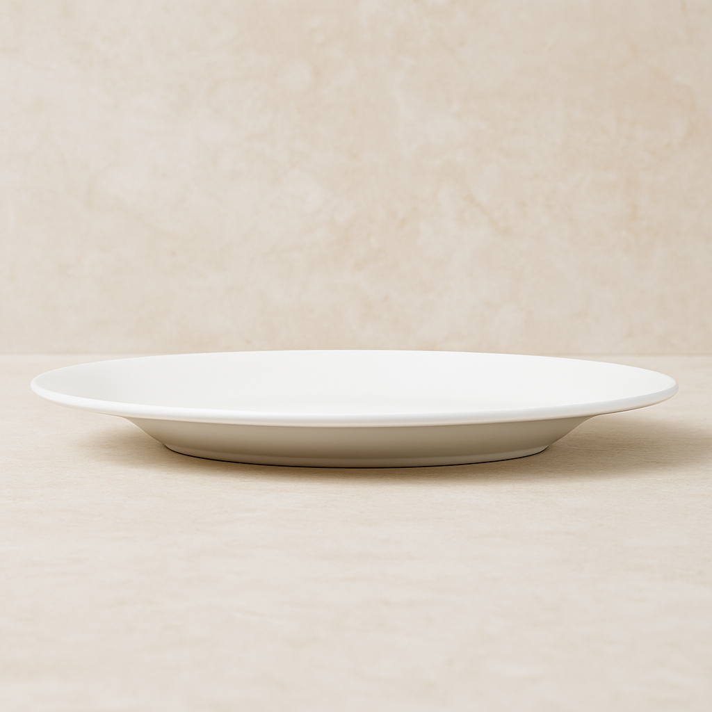 Prato de Sobremesa Melamina Gourmet Branco 20 cm