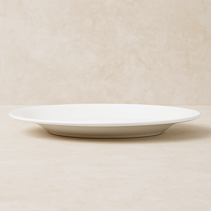 Prato de Sobremesa Melamina Gourmet Branco 20 cm