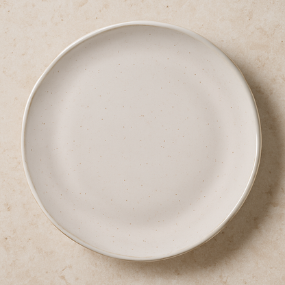 Prato Raso de Cerâmica Daily Snow Branco 25 cm