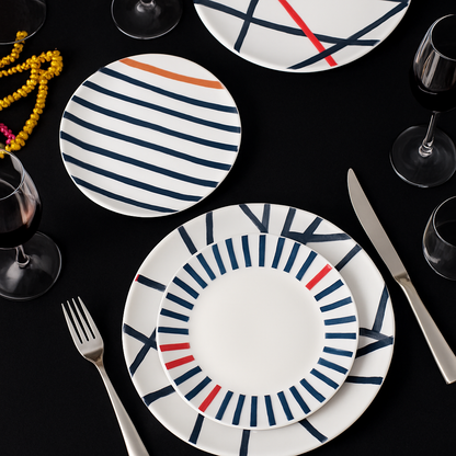 Prato de Porcelana de Sobremesa Street Branco 21 cm