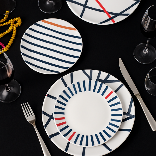 Prato de Porcelana de Sobremesa Street Branco 21 cm