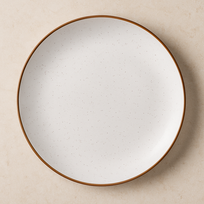 Prato de Porcelana Fundo Canyon Branco 21 cm