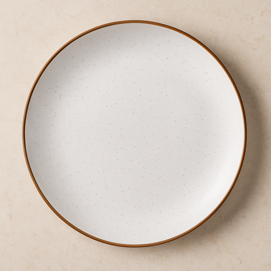Prato de Porcelana Fundo Canyon Branco 21 cm