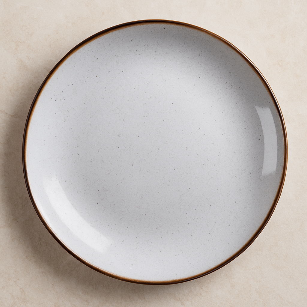 Prato de Porcelana Fundo Canyon Branco 21 cm