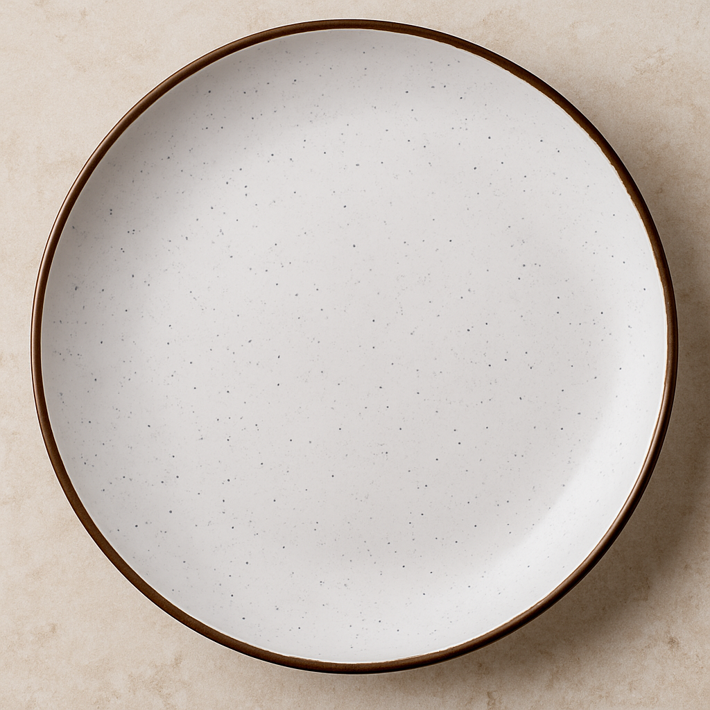Prato de Porcelana Fundo Canyon Branco 21 cm