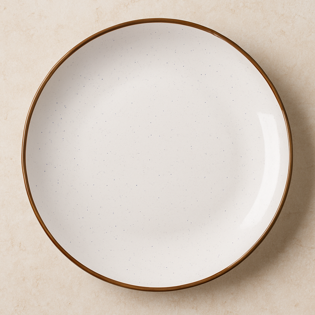 Prato de Porcelana Fundo Canyon Branco 21 cm