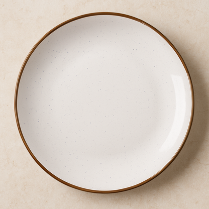 Prato de Porcelana Fundo Canyon Branco 21 cm