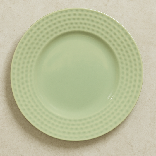 Prato de Cerâmica Raso Botânica Verde 28 cm