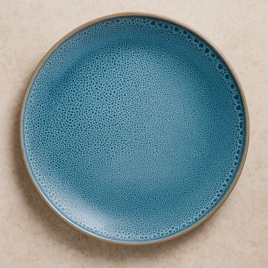 Prato de Cerâmica Raso Marine Azul 25 cm