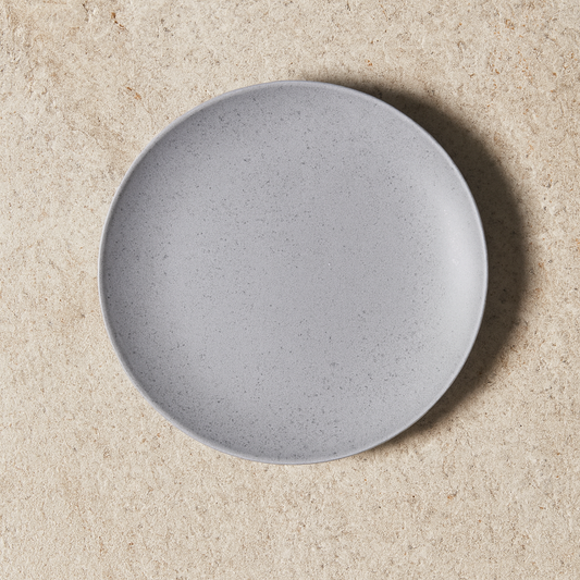 Prato de Cerâmica Raso Mist Cinza Matte 27 cm
