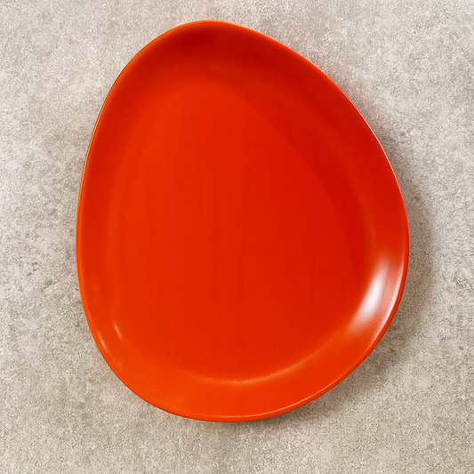 Prato de Cerâmica Raso Noli Laranja 29 cm