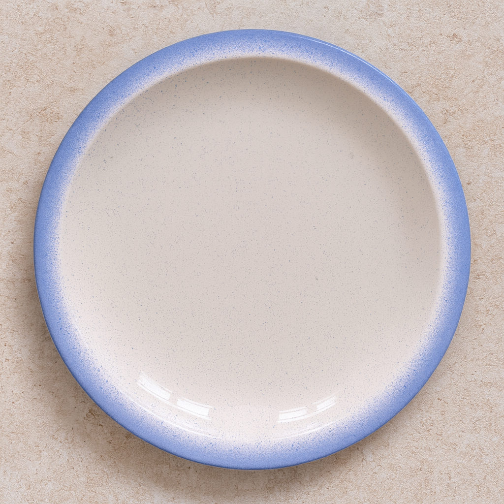 Prato de Porcelana Rústico Azul 28 cm