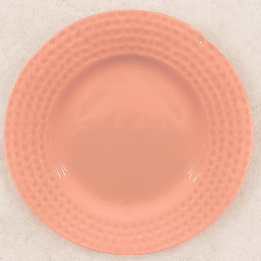 Prato de cerâmica raso Botânica rosa 28 cm
