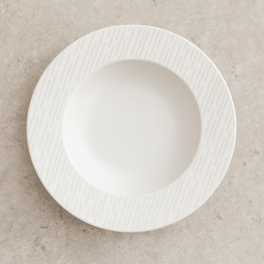 Prato de porcelana raso Marie decorado 27 cm
