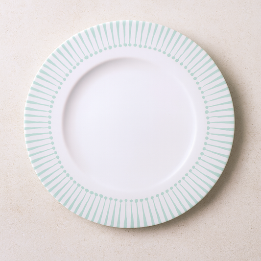 Prato de porcelana raso Monocroma branco 28 cm
