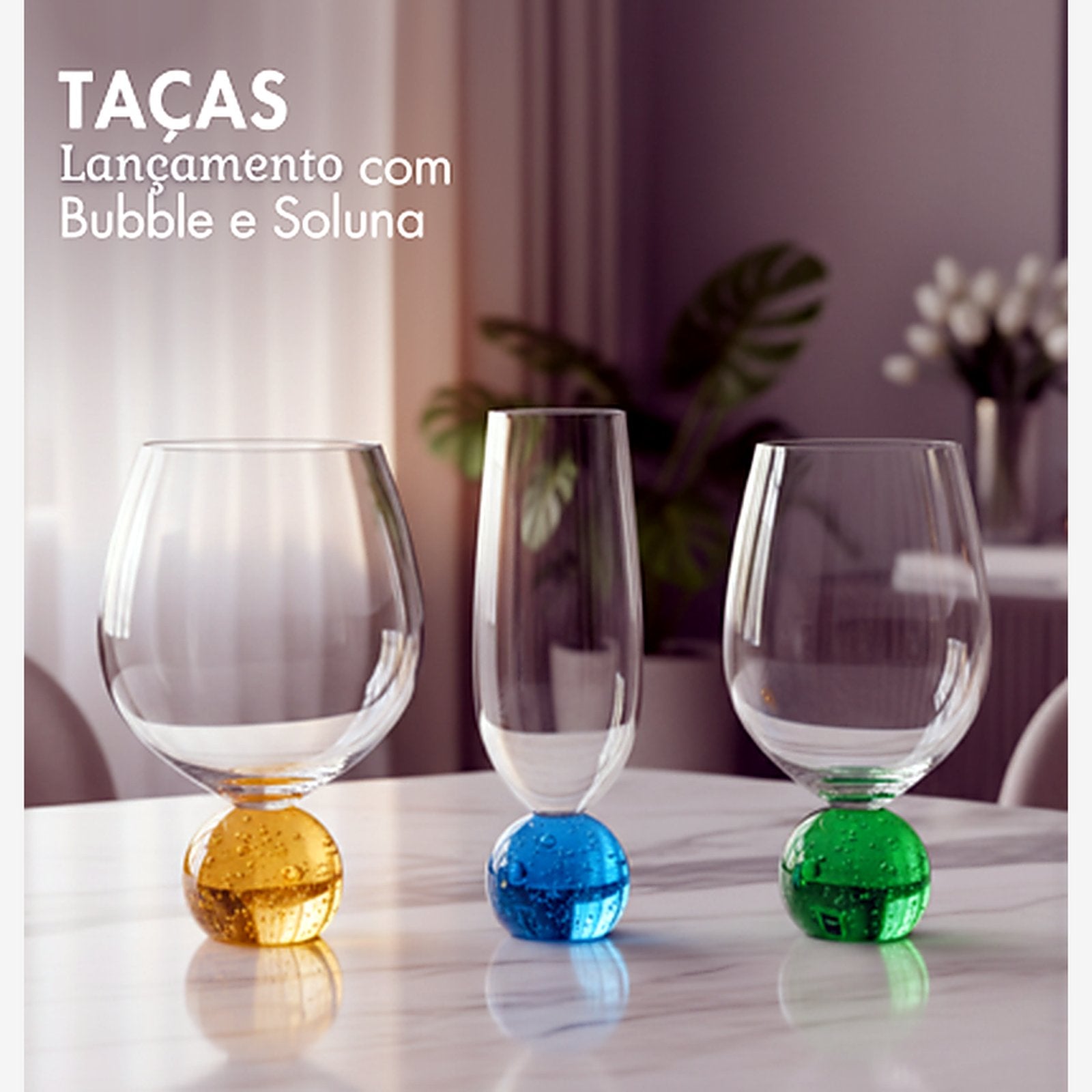 Bandeja de Acrílico Azul com Design de Bolhas – Dimora Mediterranea