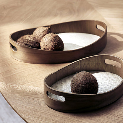 Bandeja de Bambu Oval 38x34x04 cm – Dimora Mediterranea