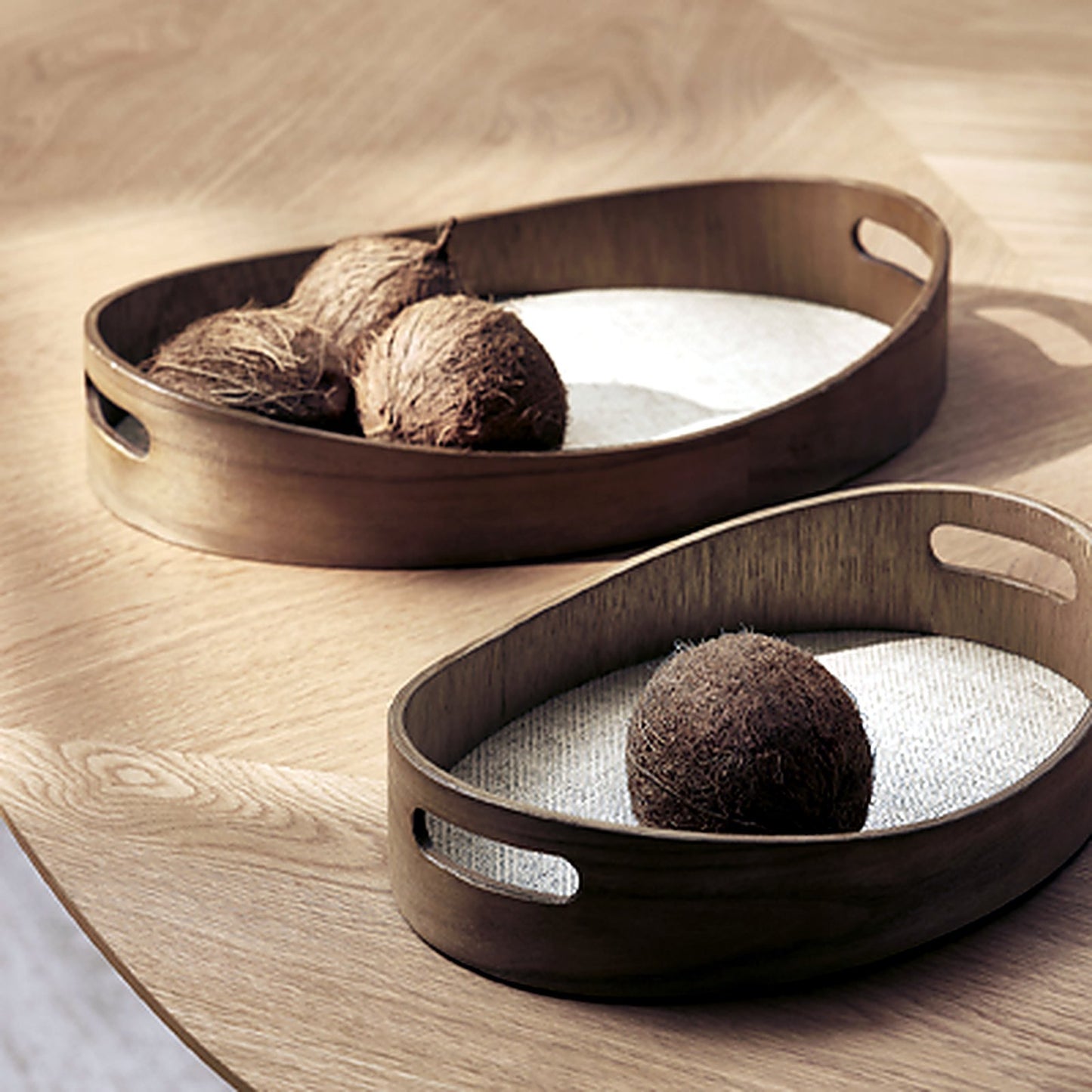 Bandeja de Bambu com Palha Retangular 48x35 cm – Dimora Mediterranea