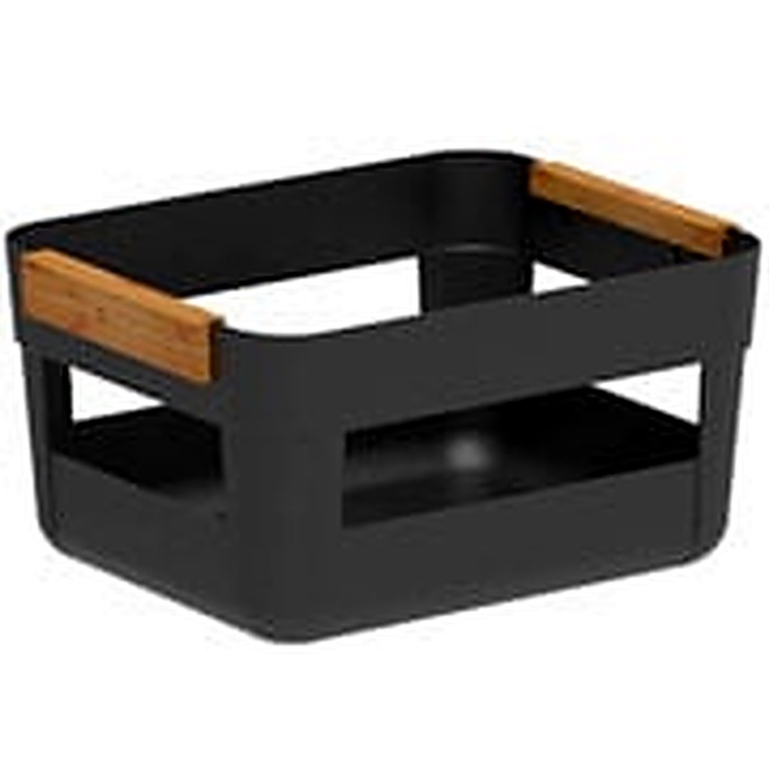 Bandeja de Inox Manhattan com Alça Preto Fosco – Dimora Mediterranea