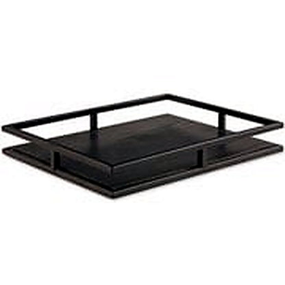 Bandeja de Inox Manhattan com Alça Preto Fosco – Dimora Mediterranea