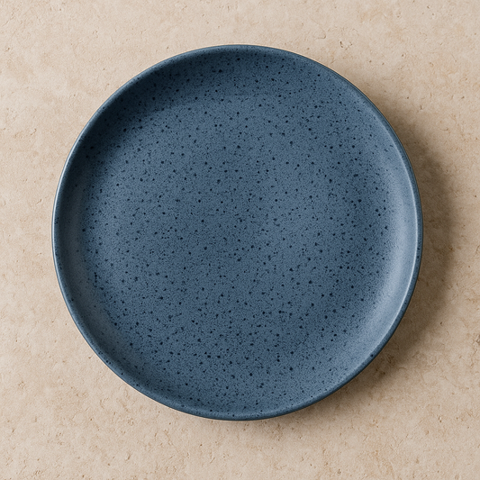 Prato de Cerâmica de Sobremesa Mist Azul Matte 21 cm