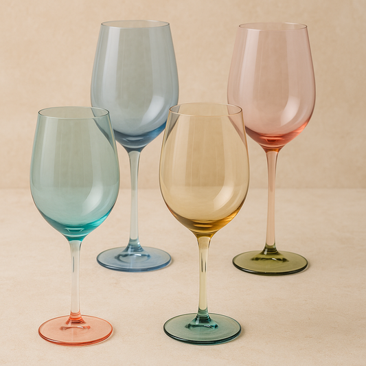 Jogo de taças de vidro Burano para vinho 550 ml 04 peças
