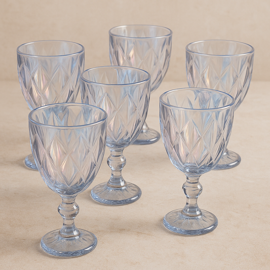 Jogo de Taças de Vidro Diamond Furta Cor 340ml